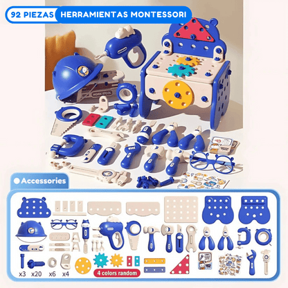 KidBuilder™ Set de Herramientas Montessori (92 Piezas)