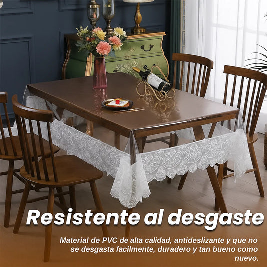 LuxeCover™ Mantel Transparente Lavable