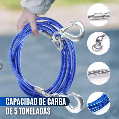 RoadHook™ Cuerda de Remolque con Ganchos de Acero