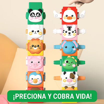 StackyAnimals™ Animales apilables  (Juego de 12 bloques)