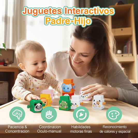 StackyAnimals™ Animales apilables  (Juego de 12 bloques)