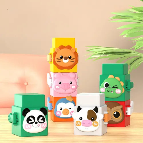 StackyAnimals™ Animales apilables  (Juego de 12 bloques)