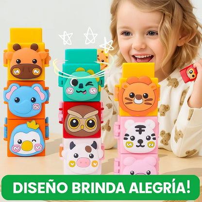 StackyAnimals™ Animales apilables  (Juego de 12 bloques)