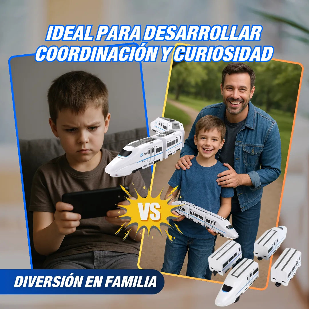 Tren Eléctrico Interactivo 4 Vagones